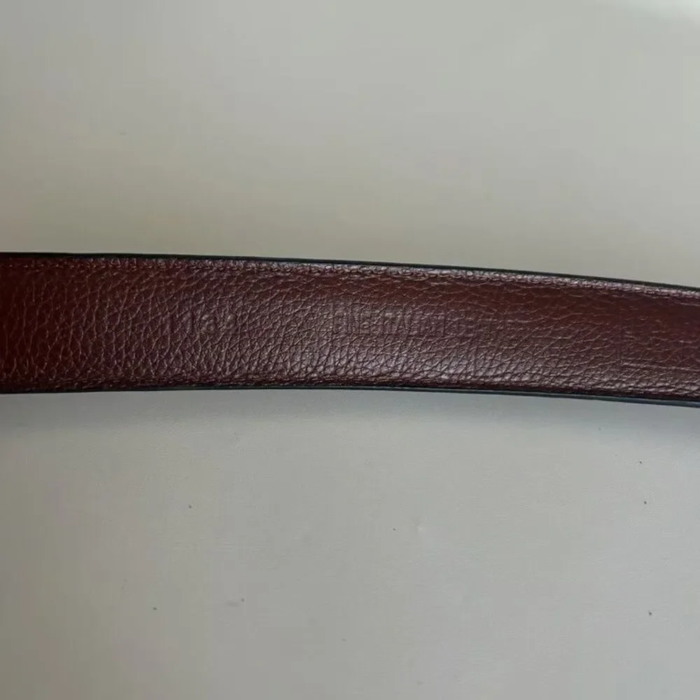 Jos A Bank Mens Dress Belt Black Leather Gold Buckle Pre-Owned Classic From S 40